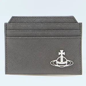 [비비안웨스트우드]비비안 웨스트우드 Orb 컷아웃 오브 사피아노 레더 카드홀더 블랙 5403000BU L001N N40