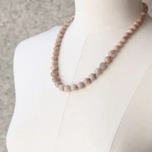바이데이지 SN0122 6월탄생석 피치문스톤 원석목걸이