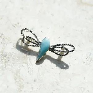 바이데이지 01BDBR0132 라리마원석 잠자리 실버브로치