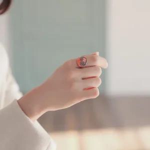 바이데이지 03Br0131 3월탄생석 산호원석 실버반지