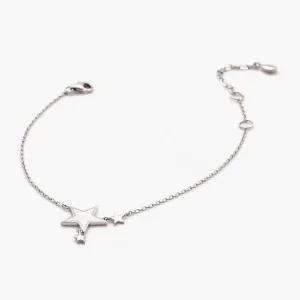 제이로렌 A0599 스타체인 별 디테일 실버 체인 발찌