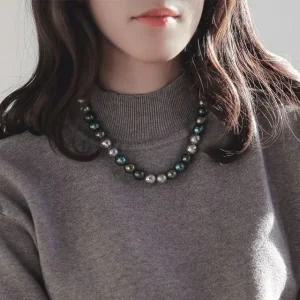 바이데이지 1Bn0352 멀티컷팅 조개진주 실버목걸이