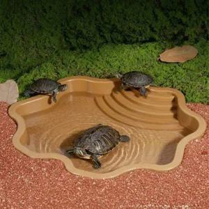 [콩심팥심]거북이 욕조 물놀이 목욕 쉼터 자연형 곡선 트레이 사육장용 약30cm