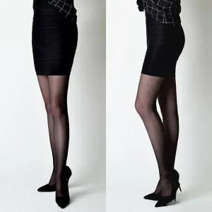 란스코 물결 스판 여성 미니 스커트 WLS-WSK-0314-블랙