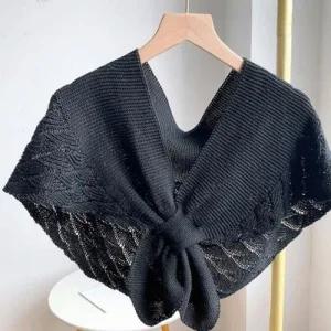 어깨 머플러 사무실 케이프 니트 망토 조끼 니트판초 숄 WFL8BDS