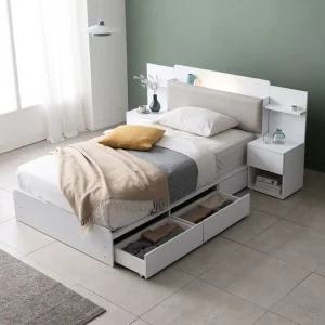 포스트모던 미쉘 LED 수납침대 프레임 SS