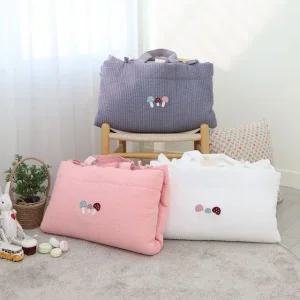 이솔홈 버섯애기 순면 피그먼트 유아동 양면 낮잠 이불 패드 베개 세트