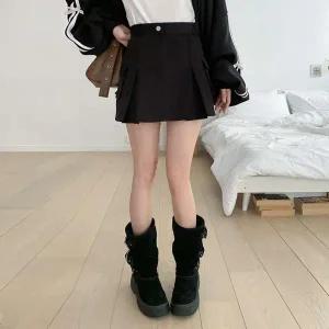 [신세계라이브쇼핑][옷자락] 여성 츨리츠 밴딩 카고포켓 포인트 미니 스커트