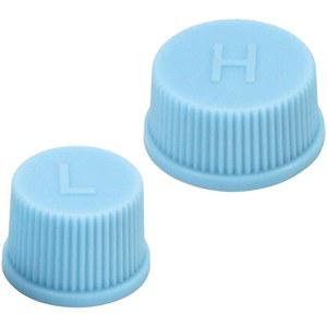 자동차 A/C 밸브 코어 캡 - R134a 에어컨 시스템 충전 포트, 먼지 덮개, 고압 및 저압, 액세서리용 개스킷 내장 PCS 2종의 누수 방지 교체