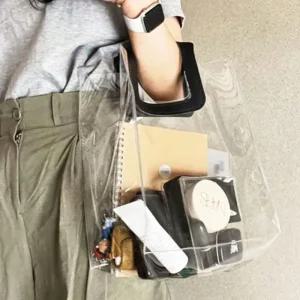 [피커]투명가방 PVC가방 비치 비닐 토트백 가로