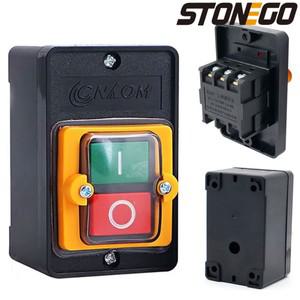 STONEGO 220V/380V 10A 스위치 방수 푸시 버튼 ON 자동 잠금 OFF 재설정 전기 장비