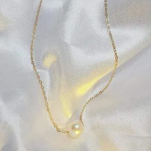 [골드스마일]미니멀 목걸이 진주 패션목걸이 디자인목걸이 우정목
