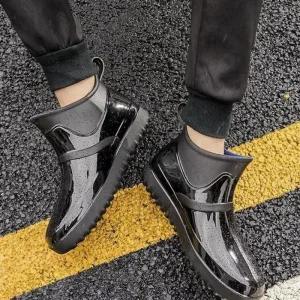 [피커]숏 장화 남성레인부츠 네이비 블랙 레인부츠 2컬러