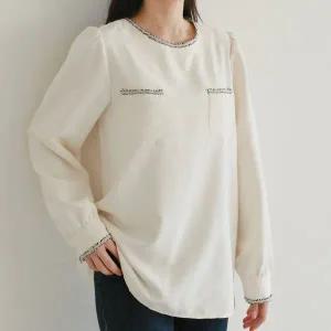 [아이우먼] 숏테슬라인블라우스 WBV779M512 빅사이즈_P412936752