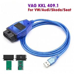 VAG KKL 409.1 CH340T OBD 2 자동차 진단 vag com 인터페이스 케이블 1 vw 호환/Audi 호환/Skoda/Seat 스캐