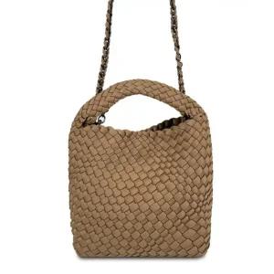 [피커]파우치 위빙백 가방 위빙스타일숄더백 소 커피