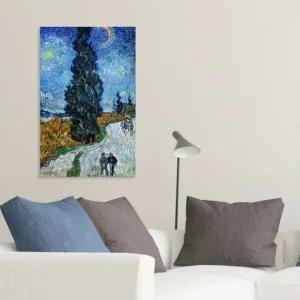캔버스액자 명화 고흐 사이프러스 나무 A타입 25x25cm