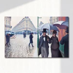 캔버스액자 명화 비오는 날 파리의 거리 B타입 35x35cm
