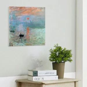 캔버스액자 명화 모네 해돋이 B타입 35x35cm