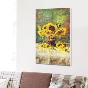 캔버스액자 자연 엔틱 해바라기 B타입 35x35cm