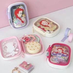 [피커]위생용품파우치 사각 투명 파우치 소품 보관 가방 1P