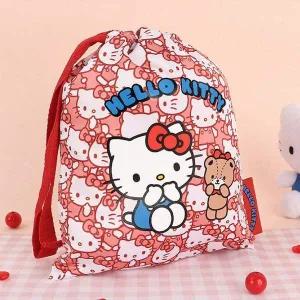 산리오 OH19BT71 헬로키티 스트링 패턴 파우치