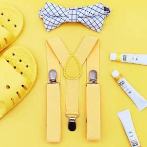 [피커]무지 멜빵 쥬니어 서스펜더 베이직코디 노랑