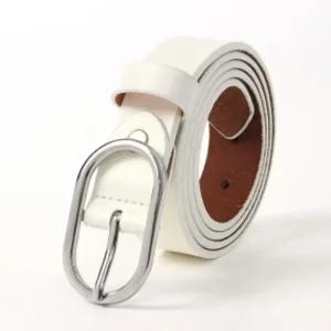 [피커]레아여성소가죽벨트(화이트)핀버클청바지벨트