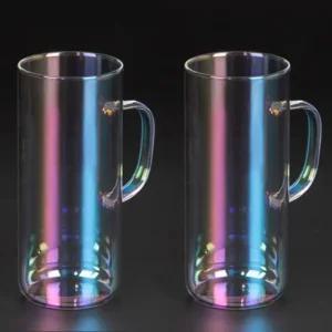 오로라 내열유리 머그컵 롱430ML 2P세트 아이스커피잔