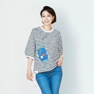 [마엘]엣지 스트라이프 블라우스