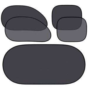 탈루 5종 자동차 창문 그늘막 세트에는 4개의 측면 블록 태양 그늘막과 12개의 어리버리들이 장착된 후면 자외선 차단 차단제가 포함되어 있습니다.