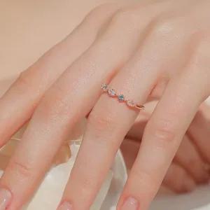 제이로렌 11월탄생석 토파즈 문스톤 포인트반지 R0608