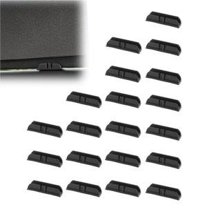TNJPESK 20개 자동차 측면 창문 자외선 차단 클립, 범용 자동 접착 차량 커튼 그늘막 커버용 플라스틱 고정 홀더(블랙)