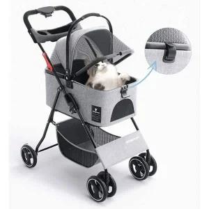 강아지 바구니 탈부착 유모차 1P 고양이 외출 병원