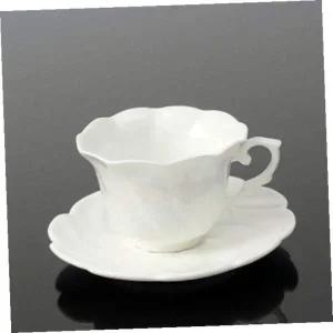 [셀러에이드]도자기 라떼 찻잔 꽃잎 패턴 커피용기 주전부리 잔