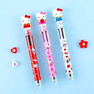 산리오 HU85RN25 헬로키티 피규어 6색 볼펜-12EA