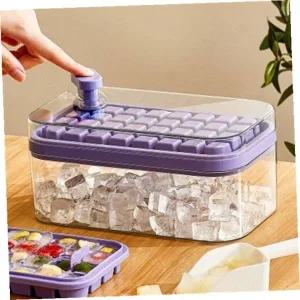 [셀러에이드]원터치 얼음틀 얼음통 푸시 아이스트레이 간편 얼음 만드는 기구