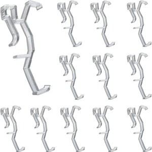 밸런스 클립 20개 2.5인치 투명 플라스틱 숨겨진 리테이너 홀더 클립, 윈도우 블라인드 밸런스, 수평 인조 및 우드 부품용