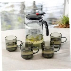 차포트와 찻잔 버튼형 드롭차포트 고급 다기세트