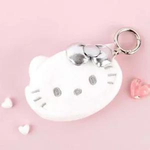 헬로키티 산리오 디테일 구성 실버 미니파우치