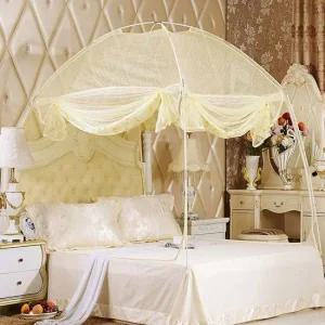 베이지 3인용 텐트형 모기장 180X220cm 바닥일체형 침대모기장 거실모기장 모기텐트