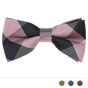 [콩심팥심]빅체크 컬러 보타이