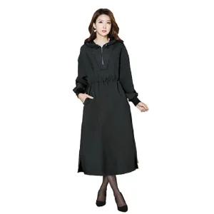 (쇼) 롱 후드 원피스