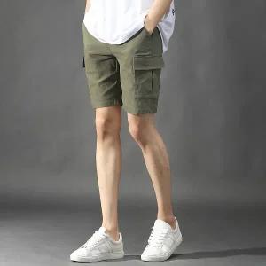 [후앙스]편안한 스판 카고포켓 반바지 JBCP9268