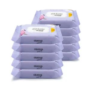 자연처럼 아띠앙 휴대용 미니물티슈 20매 10개  / 휴대용물티슈 아기 강아지산책 여행용티슈