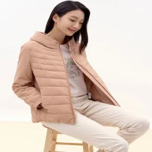 [지센][지센] 스트레치 반후드 숏 점퍼 LSJPN174_OR