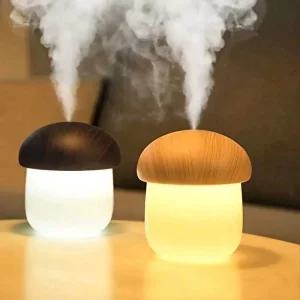 버섯 USB 가습기 탁상용 사무실 휴대용 LED 인테리어 무드등