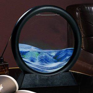 슬로우 모래멍 샌드 아트 액자 블랙 블루 모래액자