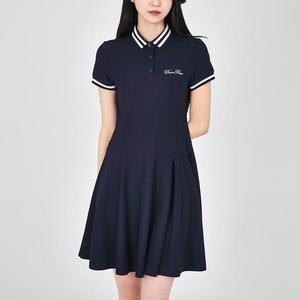 [KGPP7Q47_4B]여성 카라 스포츠원피스 반팔 플레어 운동복