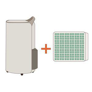 [LG]전자 휘센 DQ203PECAK 오브제컬렉션 제습기 + 공기청정키트 20L 인버터 대용량 가정용 제습기